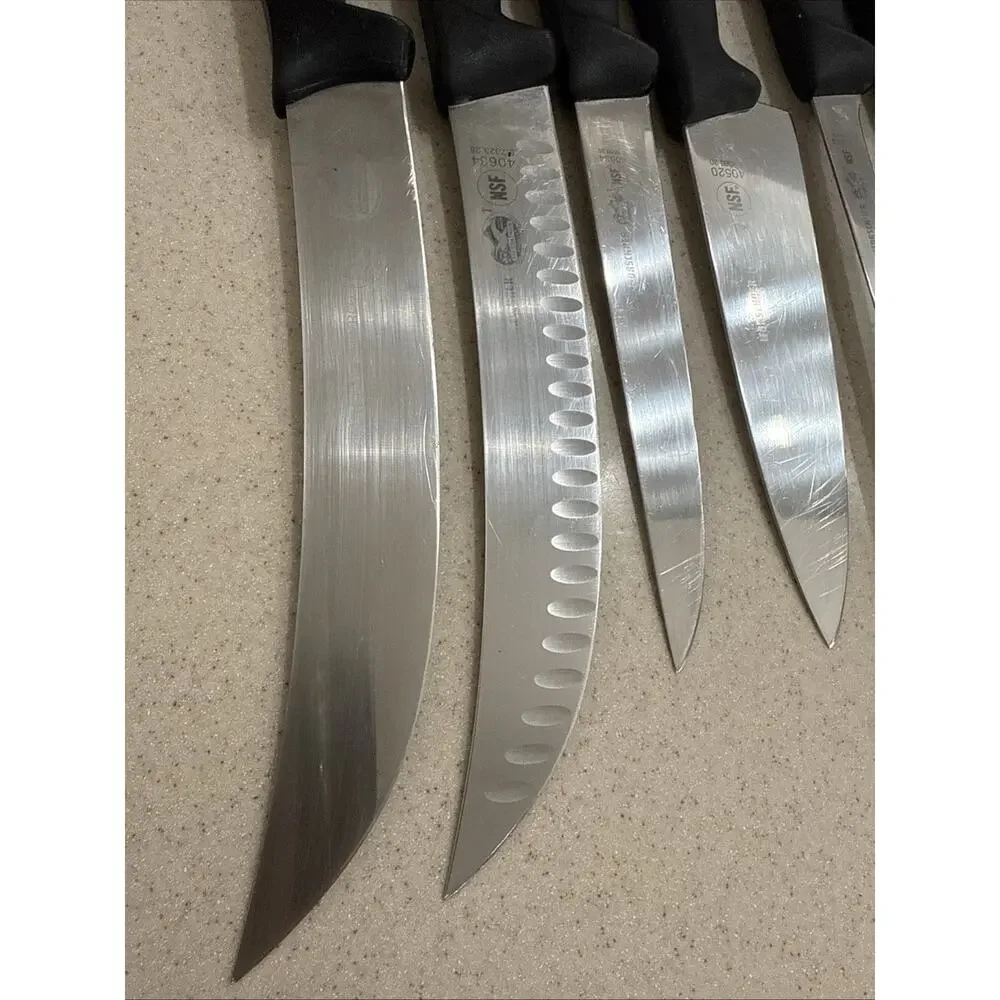 7 Victorinox Forschner Knives Knife Set 9” to 16” long SWISS Made vtg